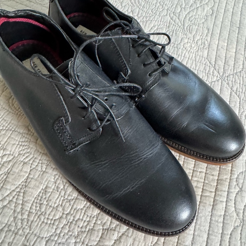Ben Sherman Black Leather Oxford Shoes